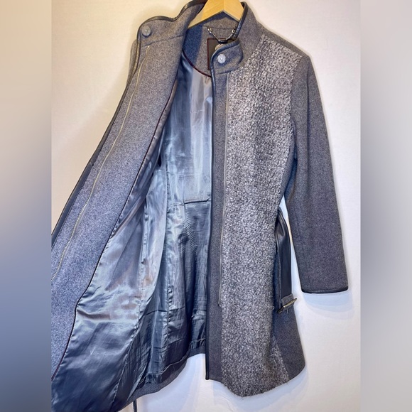 Vince Camuto XL Wool Blend Boulce Belted Winter Coat Gray - Picture 4 of 11